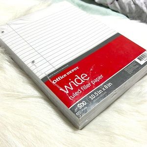 Wide ruled filler paper